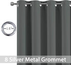 Yakamok Room Darkening Grommet Window Drapes Thermal Insulated Light Blocking - Image 4