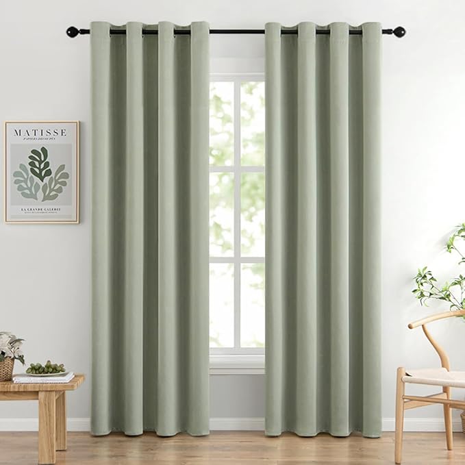 MIULEE Blackout Curtains for Bedroom Living Room Thermal Insulated Room by MIULEE