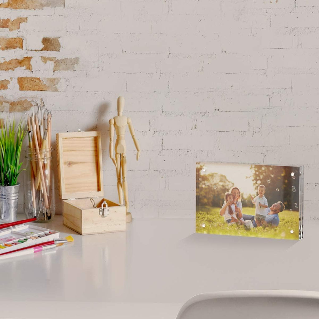 AITEE 4x6 Acrylic Picture Frames 3 Pack, Clear Picture Frames，20% Thicker