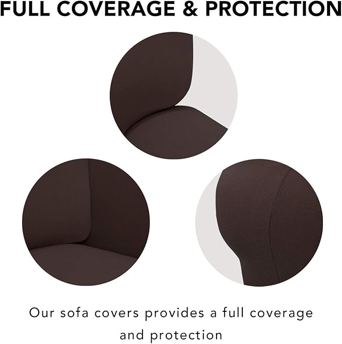 PureFit Super Stretch 4 Seater Sofa Slipcover – Spandex Non Slip Soft Couch - Image 3
