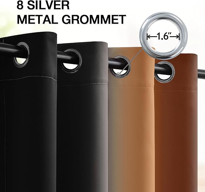 SimpleHome Ombre Room Darkening Curtains 84 inches Length - Image 3