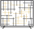 Pilgrim Home and Hearth 18332 Contemporary Summer Screen, Black with Brass Accents