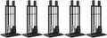 Panacea Firewood Tool Set Open Hearth Center with Fireplace Brush, Tong, Shovel, Poker, and Stand for Indoor and Outdoor Fireplaces, Black