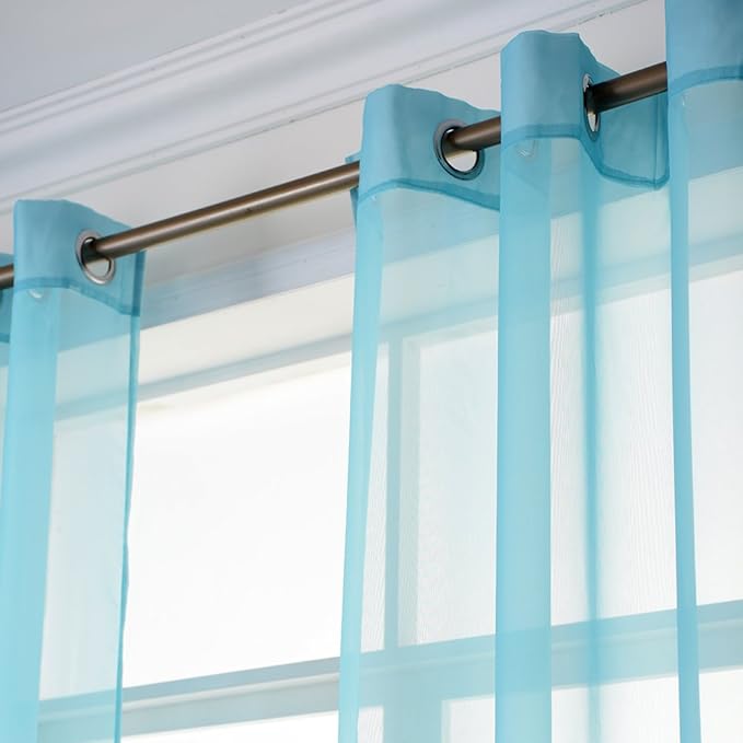 NICETOWN Sheer Curtains for Bedroom Windows 84 inch Length, Grommet Casual - Image 2
