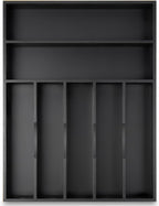Besilord Silverware Organizer Kitchen Drawer Organizer Utensil Organizer Acacia Silverware Holder Cutlery Organizer in Drawer Flatware Organizer Tray(5 slots, Acacia