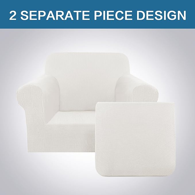 H.VERSAILTEX 2 Piece Couch Cover Stretch Stylish Chair Cover Furniture - Image 3