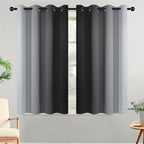 Yakamok Light Blocking Ombre Curtains, Room Darkening Grommet Window Drapes - Image 2