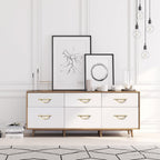 Amerdeco 10 Pack Brushed Gold Cabinet Pulls 5 Inch(128MM) Hole Centers Kitchen Cabinet Handles Hardware Kitchen Handles for Cabinets Cupboard Handles Drawer Pulls