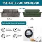 Turquoize 4 Piece Sofa Covers for 3 Cushion Couch Sofa Slipcover Soft Couch - Image 7
