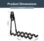 2 PCS Garage Storage Utility Hooks, Heavy Duty Metal Wall Mount Hooks, Wave Hook Garage Garden Tool Organizer, Fit for Cord, Badminton Rackets, Hoses, Bikes, Tools (Black)