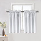 DWCN White Short Room Darkening Curtains by DWCN