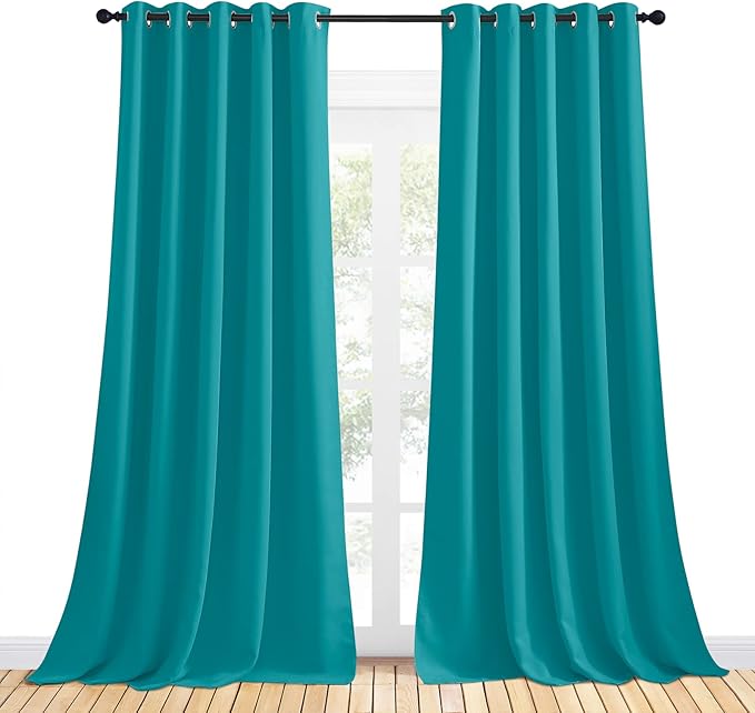NICETOWN Thermal Insulated Peacock Teal Curtains - Image 2