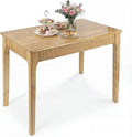 31.5" Solid Wood Dining Room Table,Rectangular Kitchen Real Wooden Table