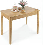 31.5" Solid Wood Dining Room Table,Rectangular Kitchen Real Wooden Table