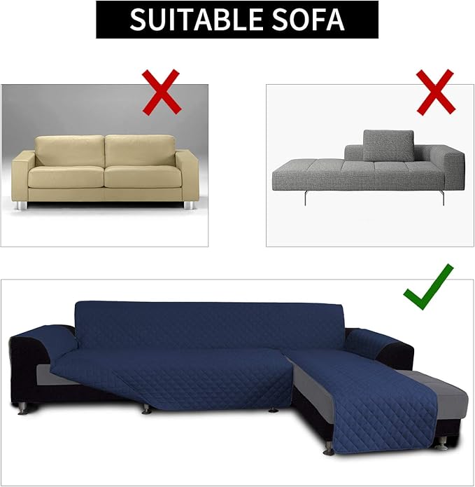 Easy-Going L Shape Sofa Slipcover Chaise Cover - Image 4