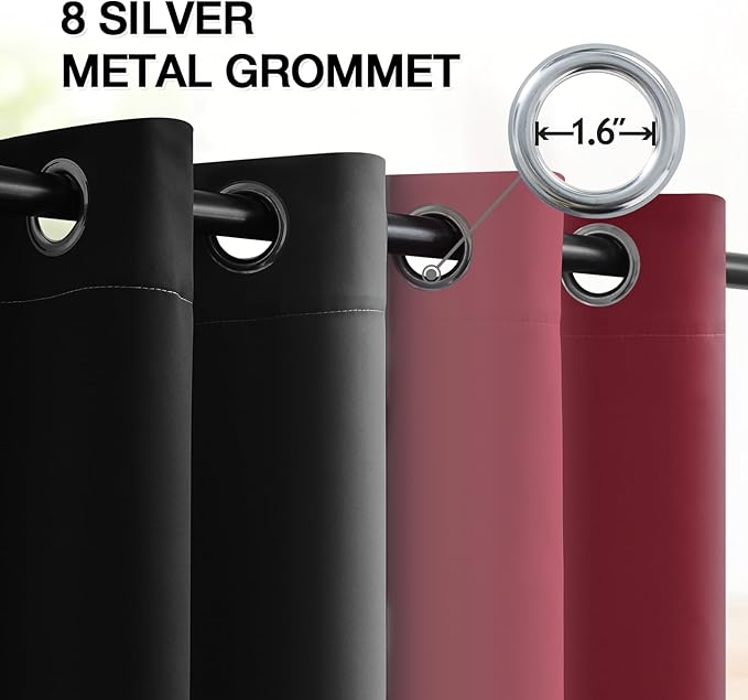 SimpleHome Ombre Room Darkening Curtains 84 inches Length - Image 3