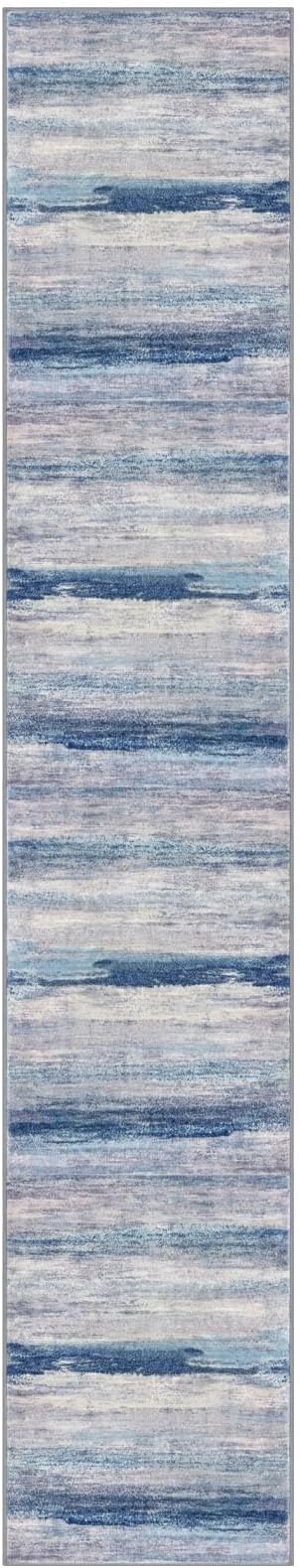 KOZYFLY Modern Abstract Washable Rug Runner 2.6x14 Hallway Rug Runner Non-Slip - Image 8