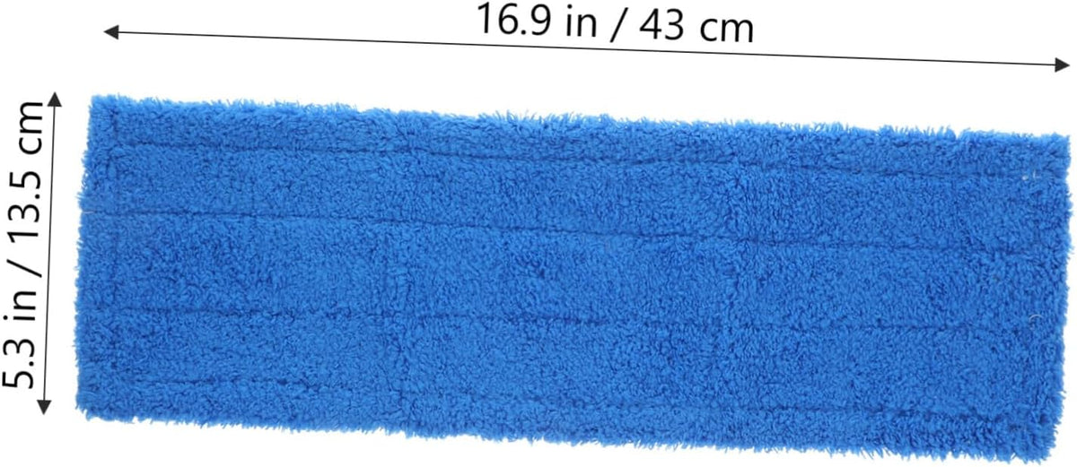 Beavorty 2Pcs Reusable Coral Fleece Mop Pads Durable Floor Mop Head Replacement for Home and Commercial Cleaning Machine Washable Cleaning Mop Cover for Hardwood and Tile Surfaces