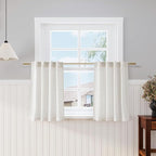 Nanspring 30 Inch Long Cream Curtains by Nanspring