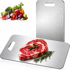 Katori Titanium Cutting Board for Kitchen, 100% Pure Titanium Cutting Boards, Double Sided Non Toxic Titanware Chopping Board for Cutting Meat Vegetable Fruit,Dishwasher Safe(L)