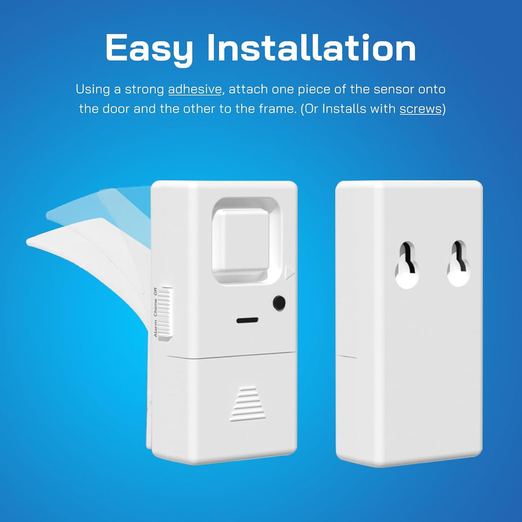 Door Window Alarms -10 Pack - Adjustable Volume, Chime/Alarm, Wireless, Door Window Alarm Sensor for Home Security, Kids Safety, Door Open Alert Security Alarm for Home, Apartment and more, by Rosmila