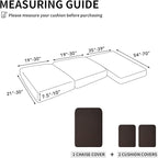 Easy-Going Stretch 3 Pieces Couch Cushion Covers - Image 2