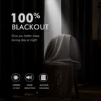 MIULEE 100% Blackout Linen Curtains for Bedroom 52x84 Inches Dusty Blue