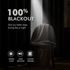 MIULEE Linen Texture Curtains for Bedroom Light Cream 100% Blackout Thermal - Image 3