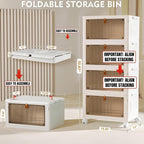 YFXCVSL 4 Tier Plastic Storage Bins with Lid 23.5QT, Stackable Storage Bins