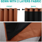 NICETOWN 100% Blackout Window Curtain Panels, Full Light Blocking Drapes - Image 5