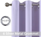 Yakamok Grommet Room Darkening Thermal Insulated Blackout Curtains Window Panels - Image 3