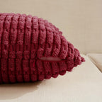 Fancy Homi 4 Packs Burgundy Decorative Throw Pillow Covers 22x22 Inch - Image 3