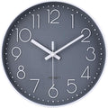 jomparis Wall Clock 12 Inch Non-Ticking Silent Battery Operated Round Wall Clock Modern Elegant Simple Style Clock for Home Office Kitchen Bedroom Living Room