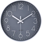 jomparis Wall Clock 12 Inch Non-Ticking Silent Battery Operated Round Wall Clock Modern Elegant Simple Style Clock for Home Office Kitchen Bedroom Living Room