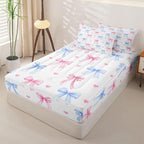 Erosebridal Ribbon Bowknot Zipper Bedding Set Twin Zip Up Bedding