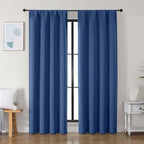 Simplebrand Ava Royal Blue Blackout Curtains by Simplebrand