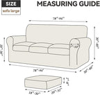 WEERRW 4 Pieces Velvet High Stretch Couch Covers - Image 7