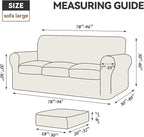 WEERRW 4 Pieces Velvet High Stretch Couch Covers - Image 7