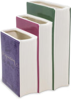 Steel Mill & Co. Triple Book Stack Ceramic Vase, Jane Austen Titles