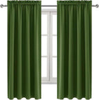 DWCN Olive Green Room Darkening Blackout Curtains - Image 9