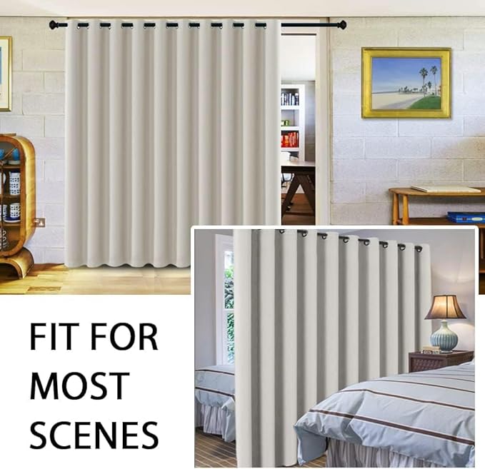 H.VERSAILTEX Blackout Curtains for Sliding Glass Door Room Divider Curtains - Image 2