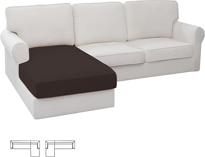 Easy-Going Stretch Sectional Couch Covers 1 Piece Chaise Lounge Slipcover L by Easy-Going