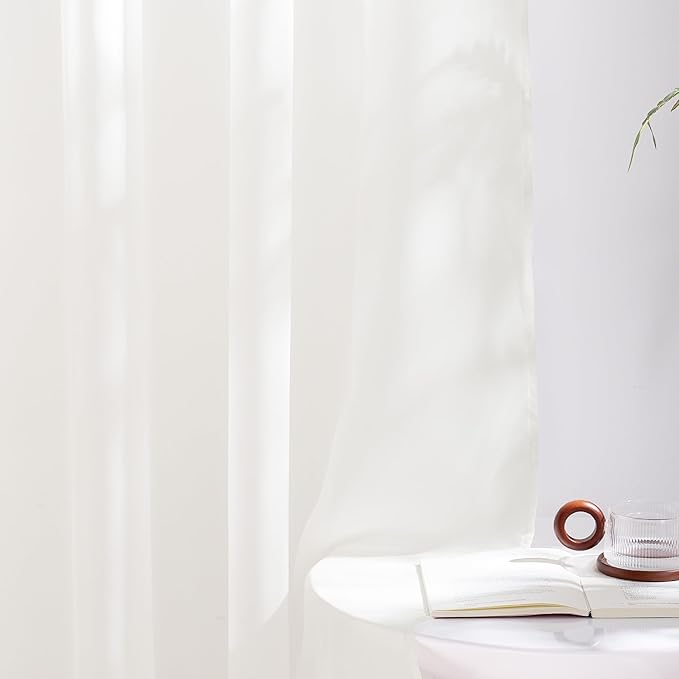 NICETOWN Sheer Curtains for Living Room 96 inches Long, Grommet Casual Style - Image 5