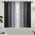 Yakamok Light Blocking Ombre Curtains, Room Darkening Grommet Window Drapes by Yakamok