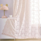YJ YANJUN Vintage Lace Curtains 96 Inches Long-Victorian Floral Pattern Dusty - Image 4