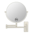 8" Wall Mounted Makeup Mirror with 1X 10X Magnification, Matte Black