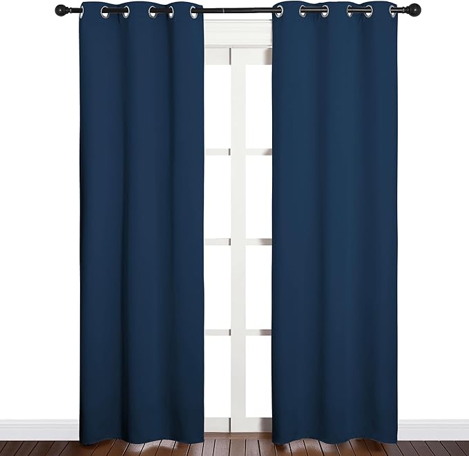 NICETOWN Window Curtain Panels, Thermal Insulated Solid Grommet Blackout - Image 2