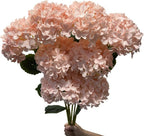 8pcs White Hydrangea Artificial Flowers 27.57" Large Realistic Single Long Stem Faux Silk Hydrangea Bouquets Flowers Arrangements Home Office Decor Wedding Centerpieces DIY