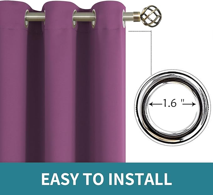 BGment Room Darkening Curtains 63 Inches Long - Image 5