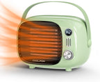 Space Heater, 800W/500W Ceramic Heater with Tip-Over Protection